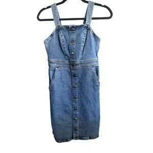 Lee Jumper Overall Blue Denim Dress XS